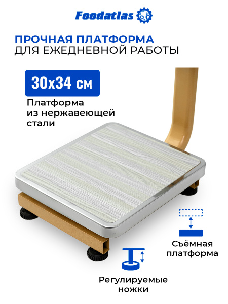 Напольные торговые весы 60кг/10гр ВТН-60 Foodatlas Eco